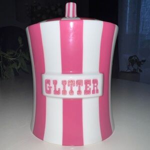 Rare Jonathan Adler Vice Canister Glitter *PINK* Wicked Limited Edition NIB NEW